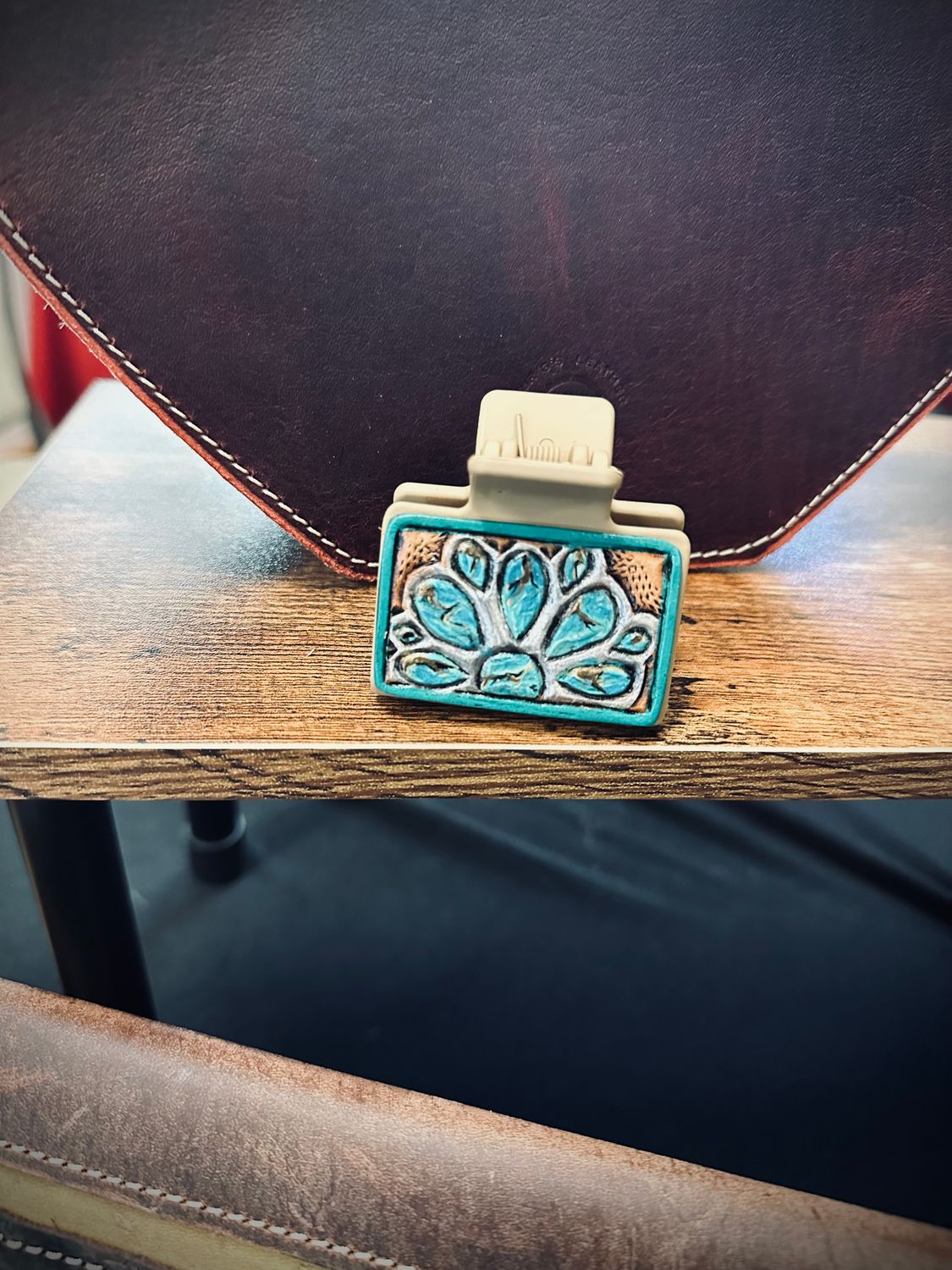 Small Tooled Hair Clip