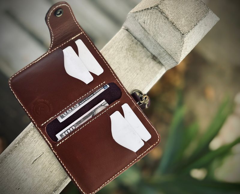 Purple Snap Closure Wallet