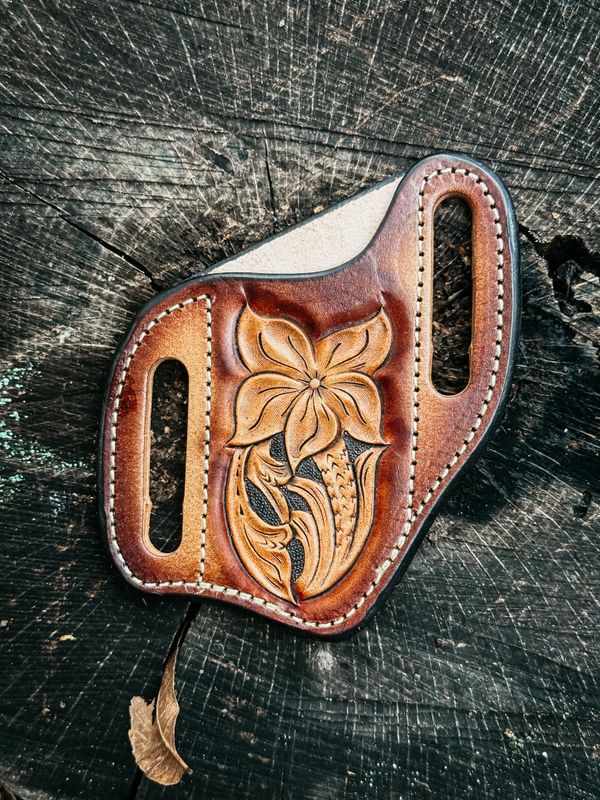 Tooled/Airbrushed Knife Sheath