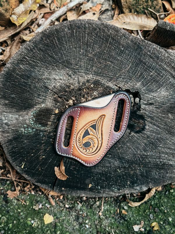 Tooled/Airbrushed Knife Sheath