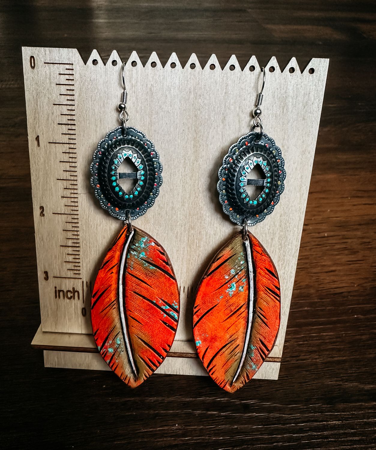 Slot Concho Feather-Orange