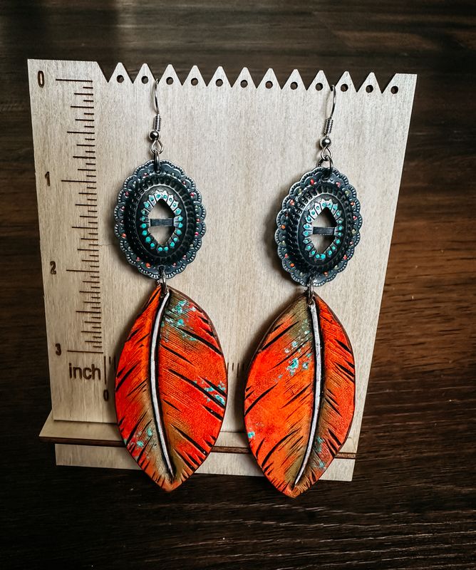Slot Concho Feather-Orange