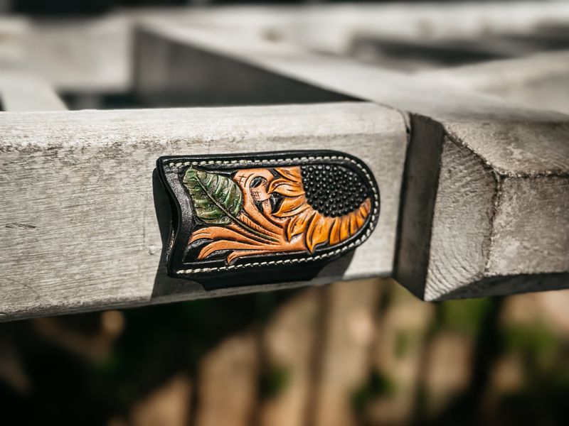 Tooled Horizontal Knife Sheath