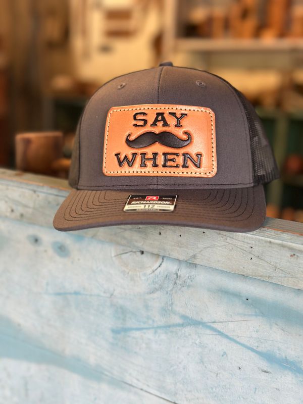 Grey and Black Richardson 112-Say When Patch