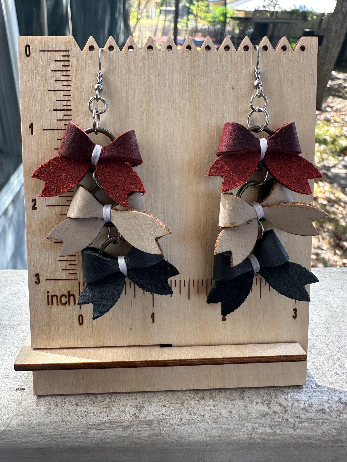 Red White and Blue Triple Bows