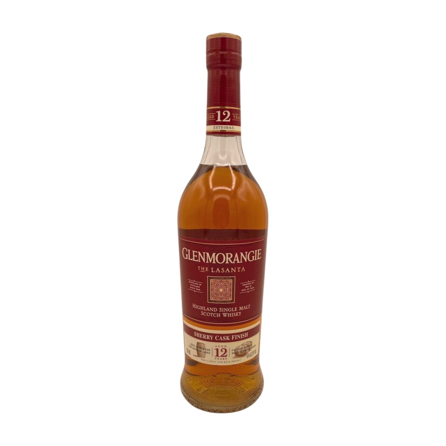 Glenmorangie 12 yr The Lasanta Sherry Cask Highland Single Malt Scotch Whisky 43% (750 ml)
