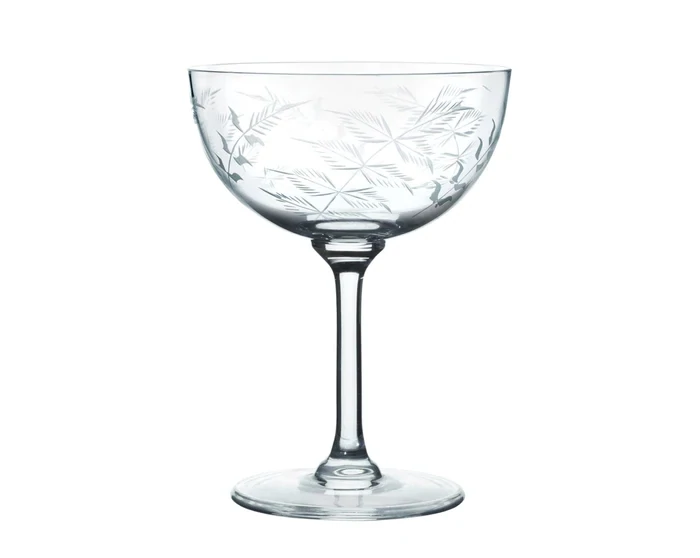 Etched Champagne Coupe - Set of 2