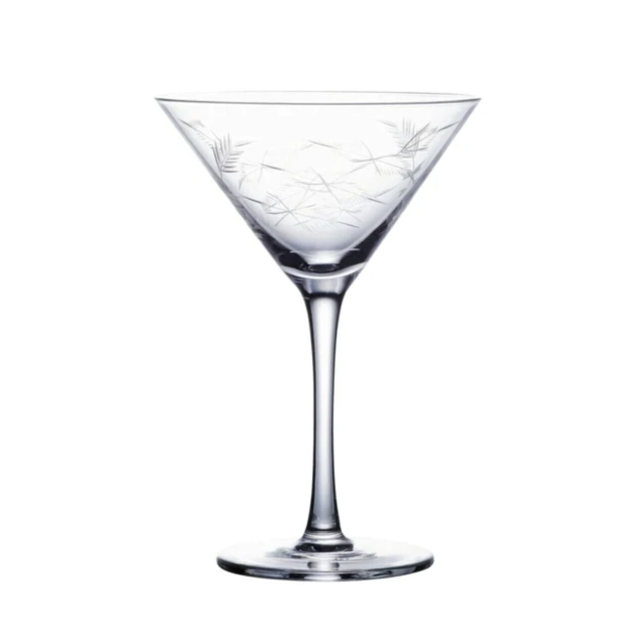 Etched Martini Glasses - Set of 2