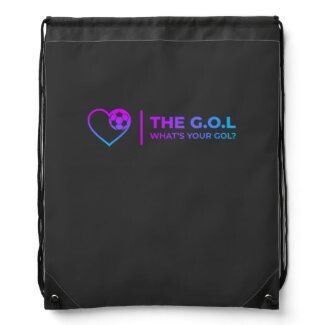 The G.O.L Dark Drawstring Backpack in Black