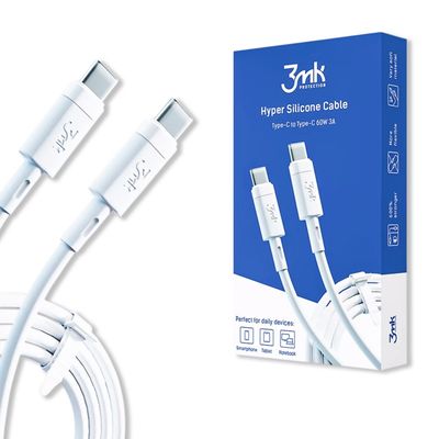 Fast Charge Lead Type C 60W | 1m USB-C To USB-C Data Cable | White