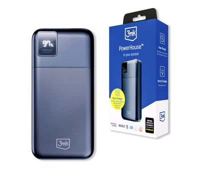 Portable Power Bank | 20,000mAh 3 Port Outlet | Black