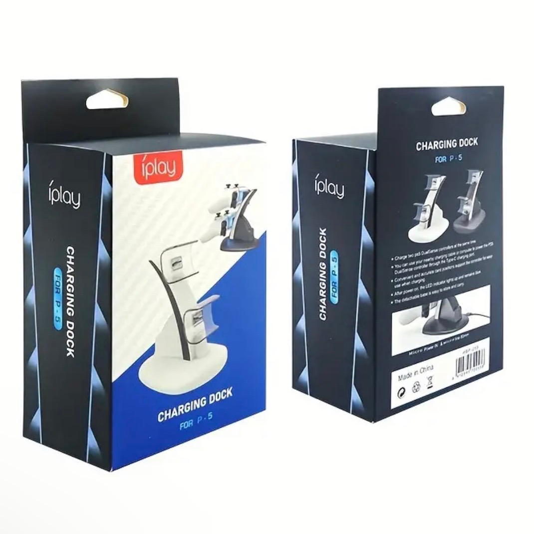 PS5 Controller Charging Dock | Controller Display | Black / White