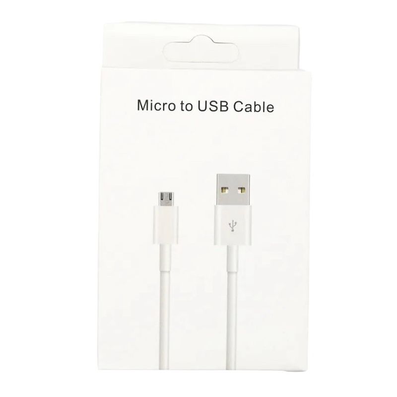 Micro USB Charge Lead | 1m USB-A To USB-B Data Cable 20W | White