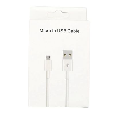 Micro USB Charge Lead | 1m USB-A To USB-B Data Cable 20W | White