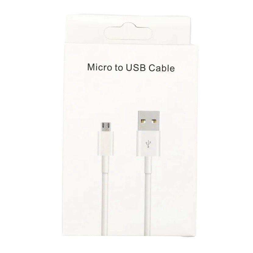 Micro USB Charge Lead | 1m USB-A To USB-B Data Cable 20W | White