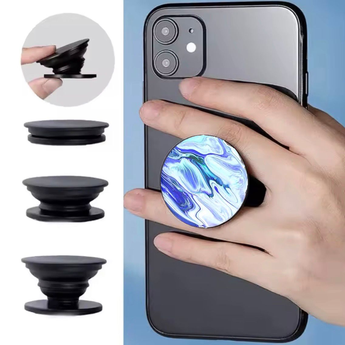 Pop Out Phone Grip Stand | Blue Oil Design