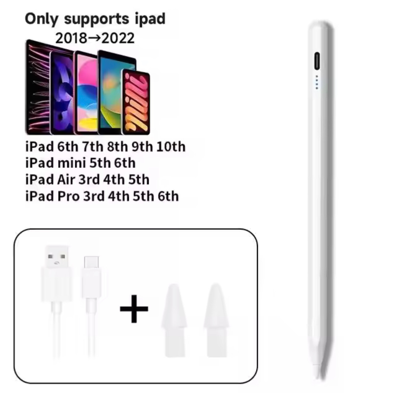iPad Pencil Stylus Pen | White