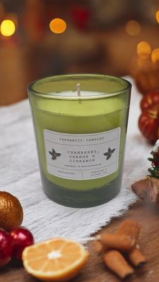 'Cranberry, Orange &amp; Cinnamon' - 220g candle
