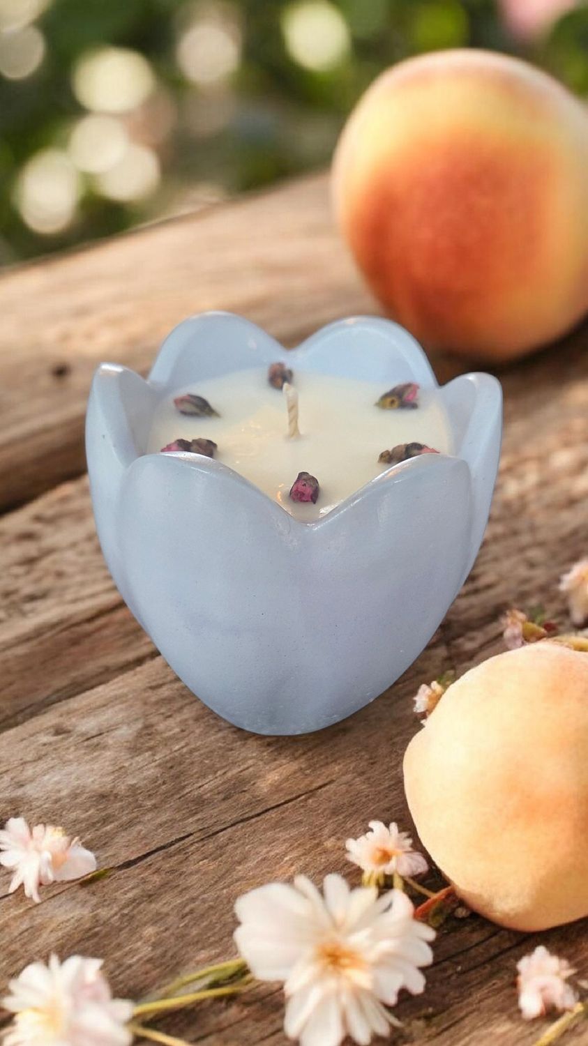 'Sweet Peach Dream' - 150g candle (handmade pot)