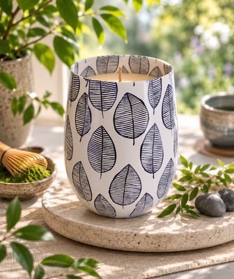 'Matcha &amp; Charcoal' - 400g candle