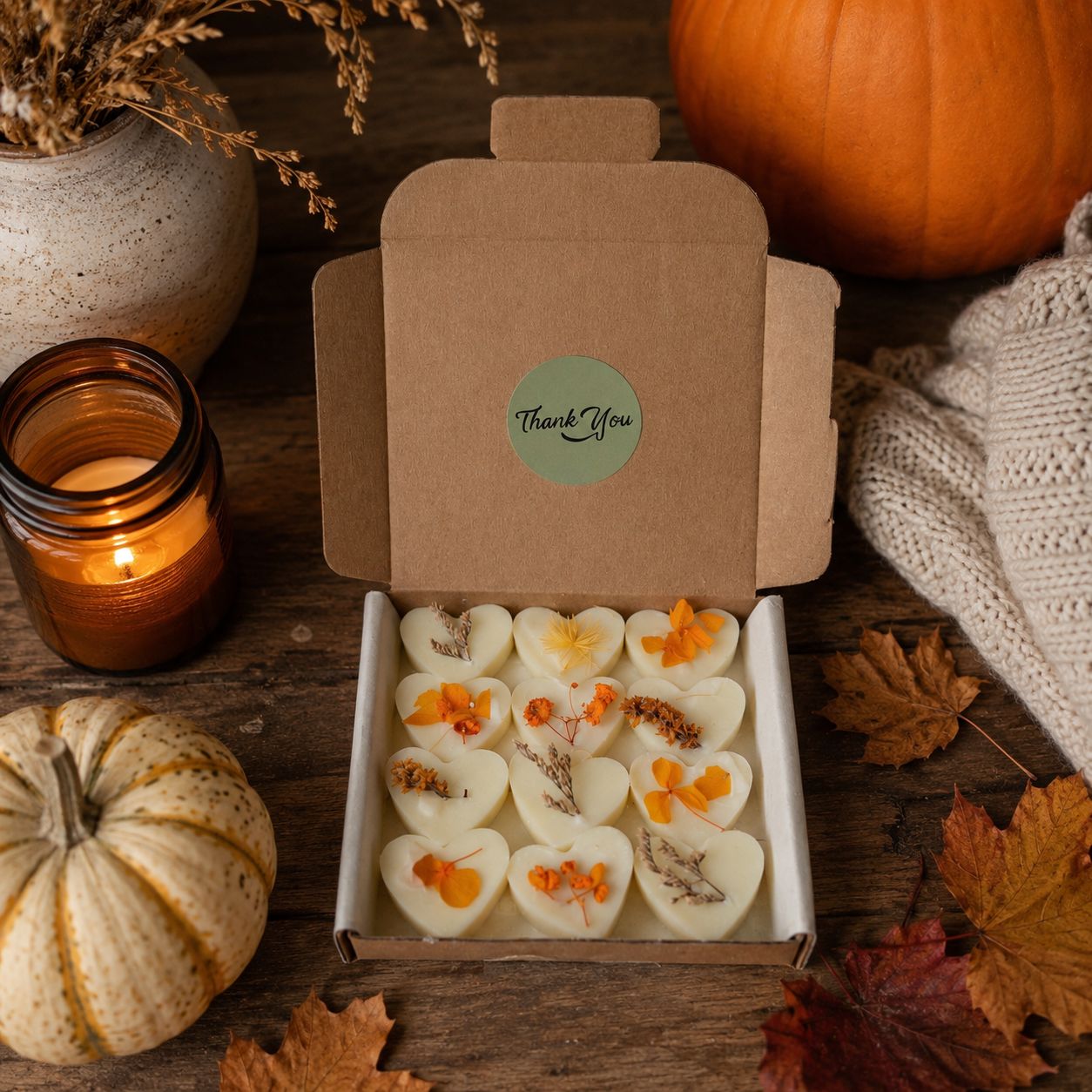 'Vanilla Pumpkin' -  12 wax melts