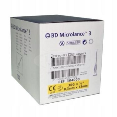 BD Microlance 3 Yellow 30G x 0.5 x 100