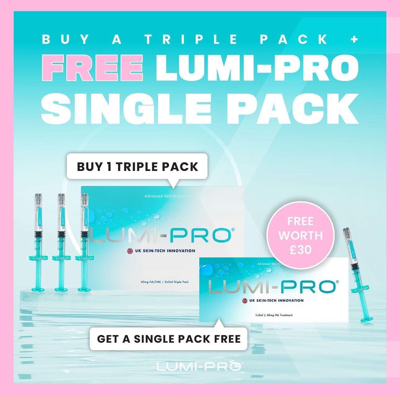 LUMI PRO SPECIAL OFFER - Buy 1 triple pack and get a single pack free