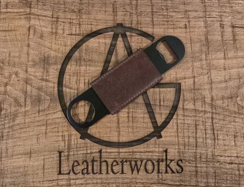 LEATHER WRAPPED BOTTLE OPENER