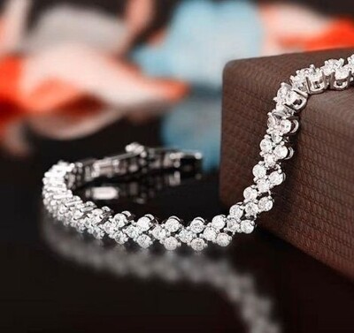 Luxury silver bracelet