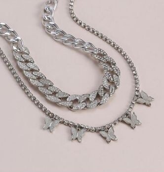 Ladies Silver Cuban link chain