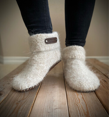 Slippers with Folded Cuff