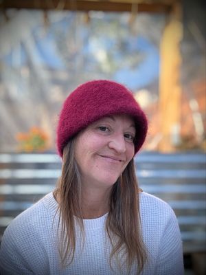 Cranberry Felted Hat, 24.5”