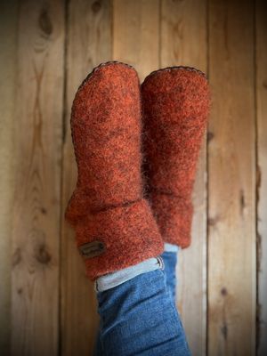 Burnt Orange with folded cuff, Women's Size 8