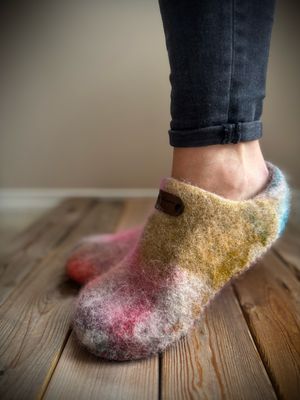 Cavas in Bloom Clog, Hand dyed, Women's Size 10 WIDE