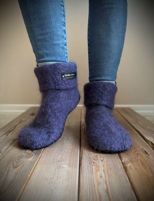 Plum Noir with folded cuff, Women's Size 9