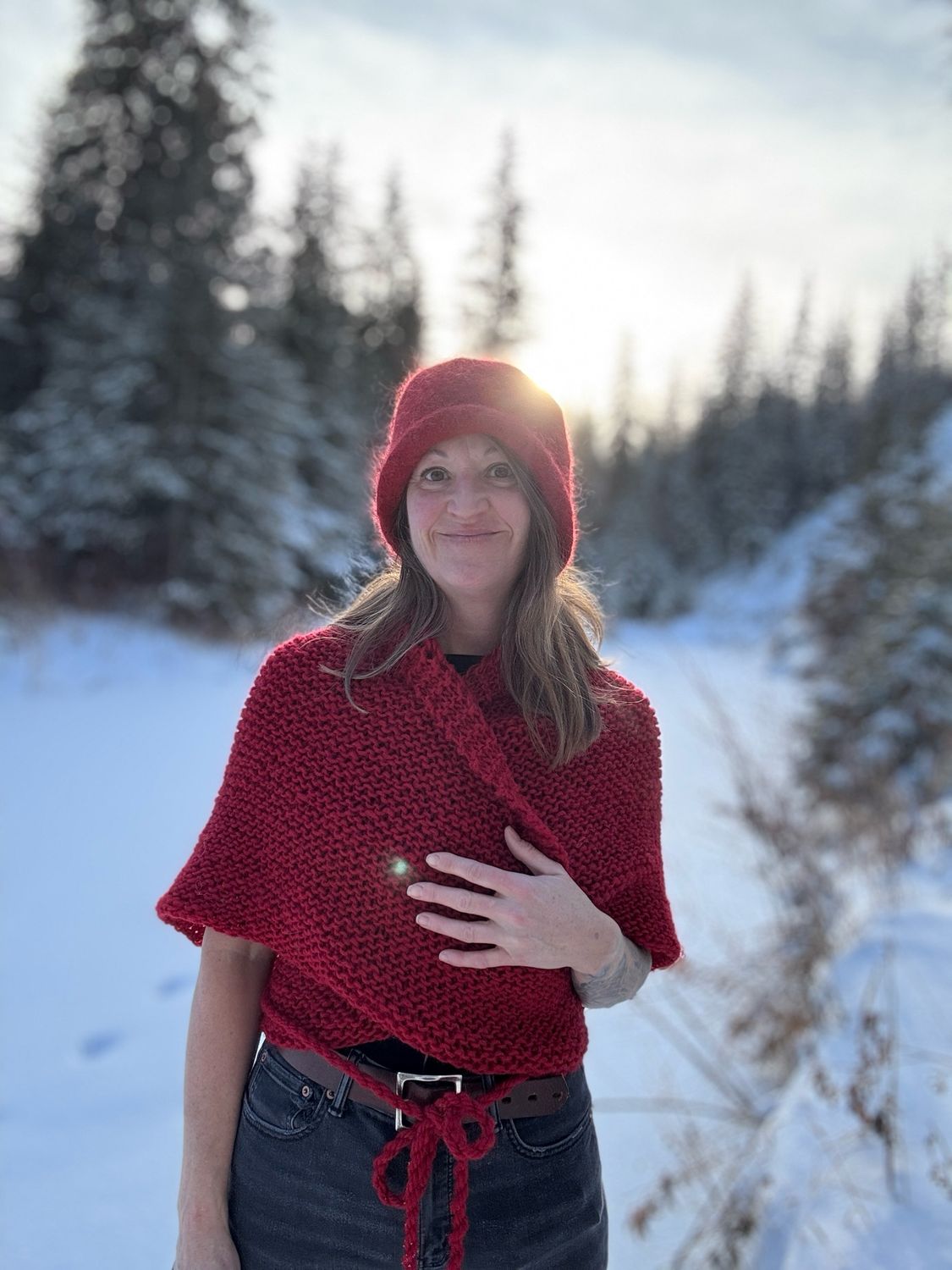 Outlander Shawl - Cardinal