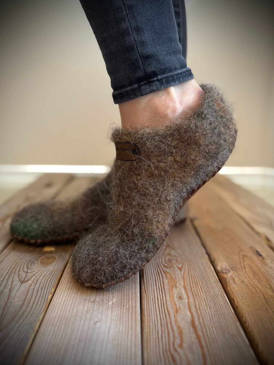 Old Growth Forest Clog, Hand dyed, Women's Size 10.5 WIDE