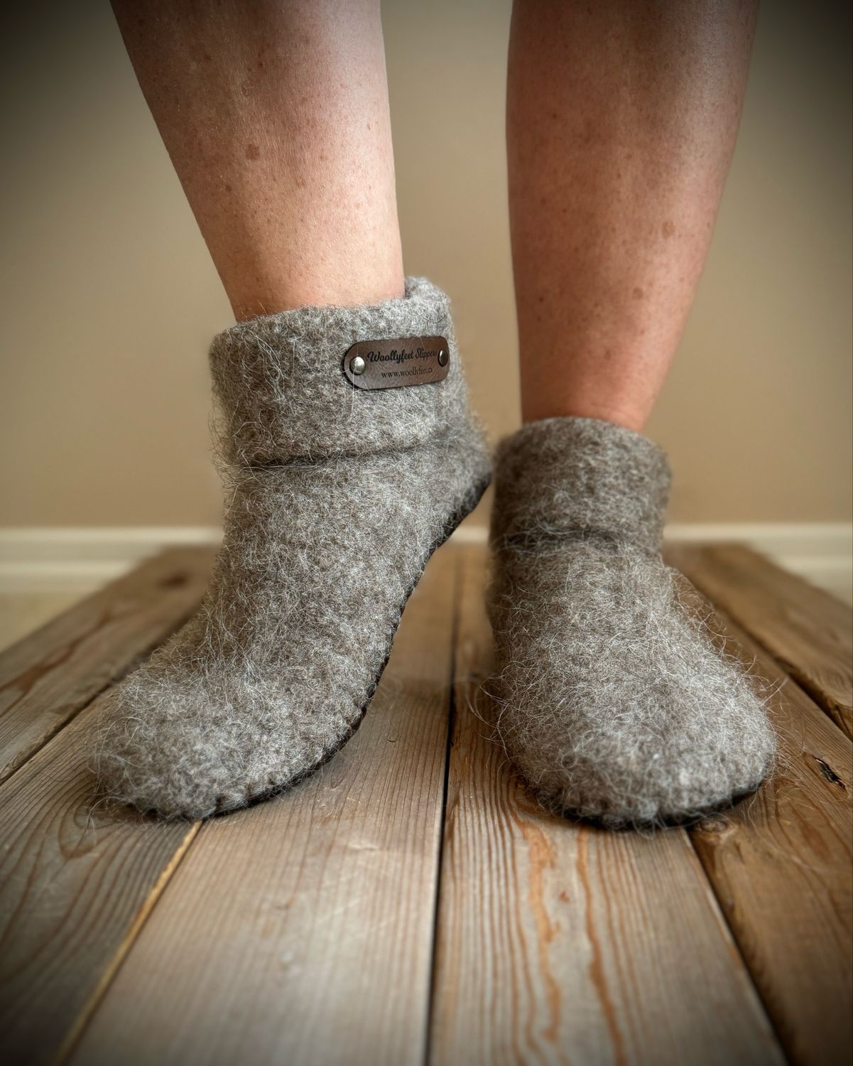 Warm Grey with folded cuff, Women's Size 9.5