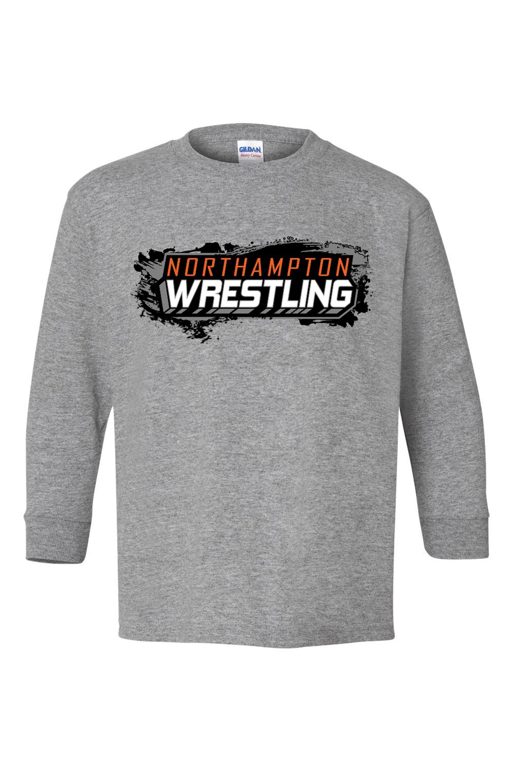 Basic Youth Long Sleeve Tee, COLOR: SPORT GREY, DESIGN: ATTACK