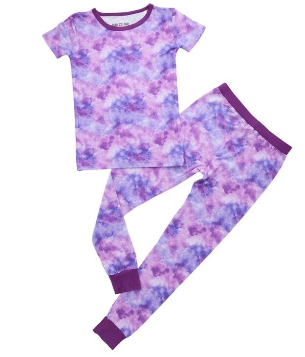 Bamboo Purple Tie-Dye 2 Piece Set