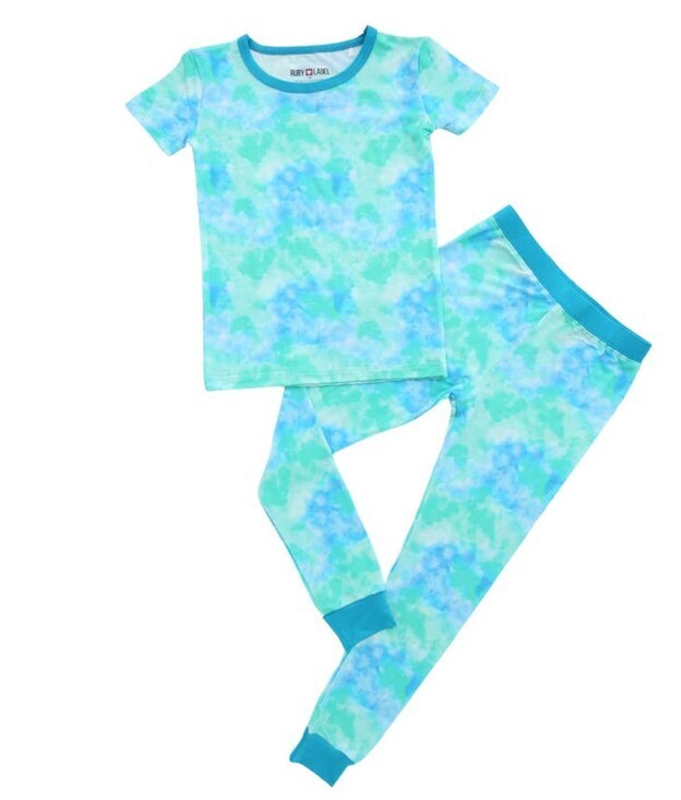 Bamboo Teal Tie-Dye 2 Piece Set