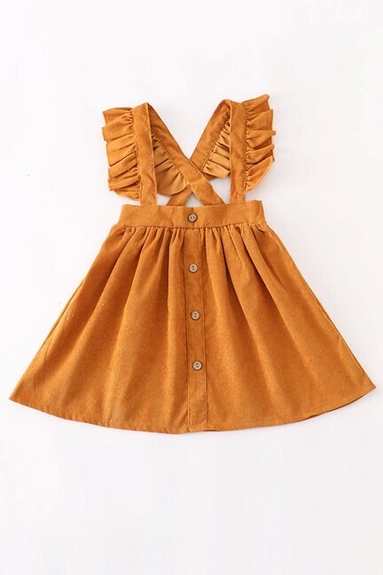Honey Velvet Ruffle Dress