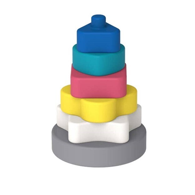 Color Shapes Silicone Stacker 