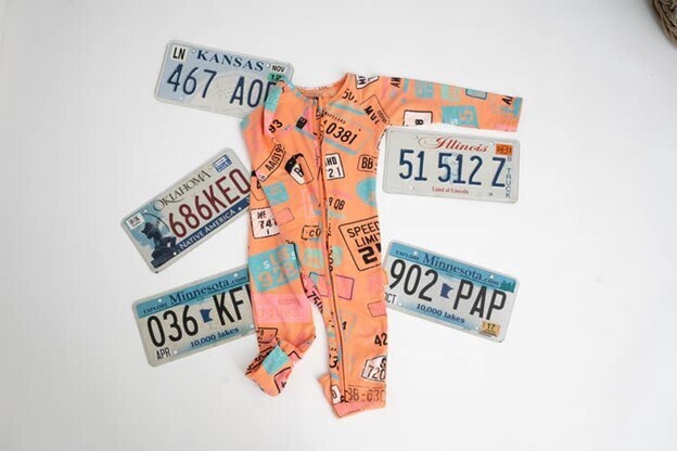 Peach License Plate Zippy