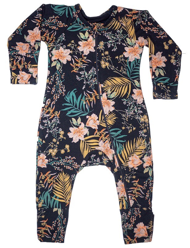 Black Floral Zippy