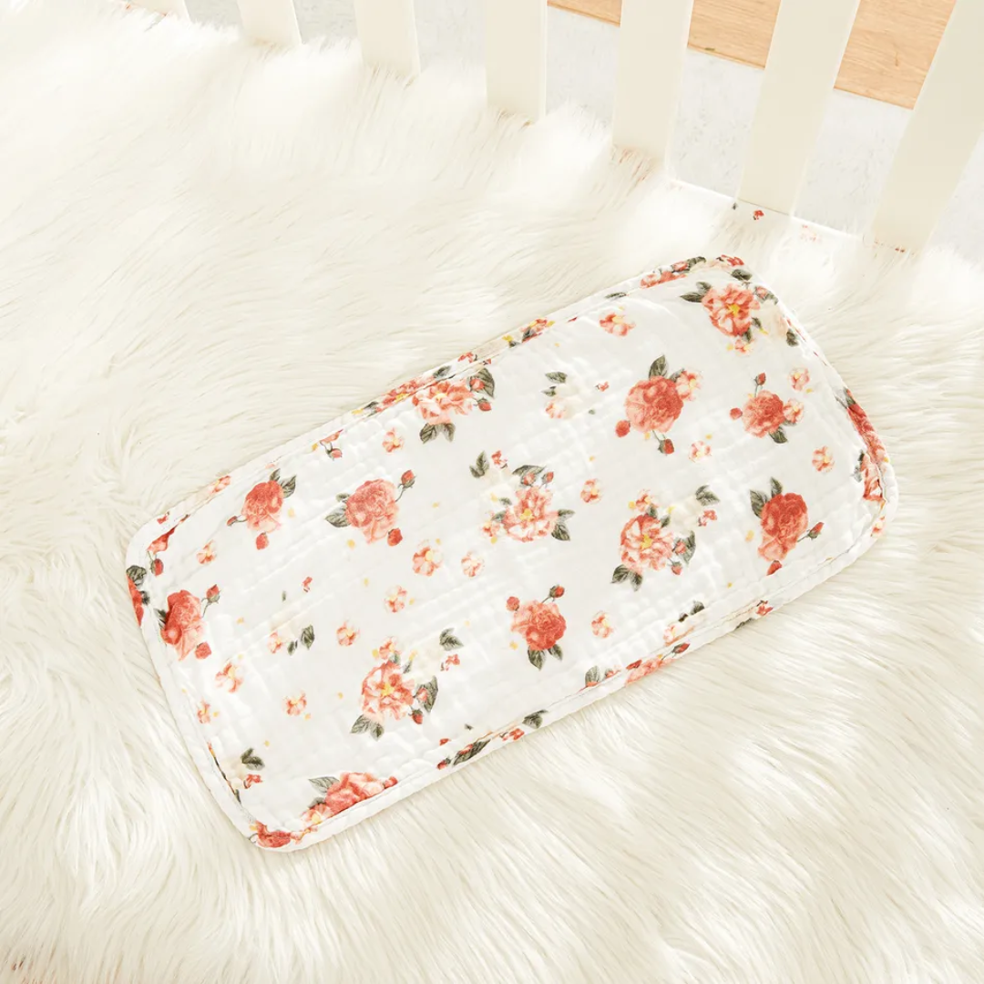 Muslin Floral Burp Cloth
