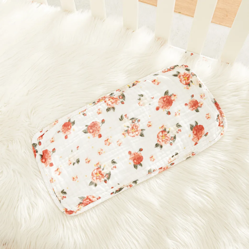 Muslin Floral Burp Cloth