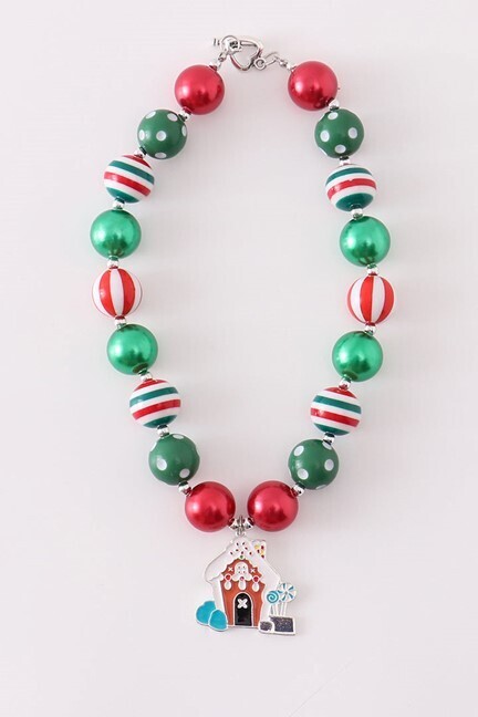 Gingerbread House Bubble Necklace