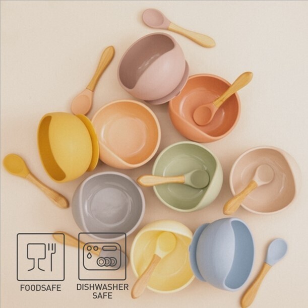 Silicone Bowl &amp; Spoon Set