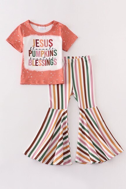 Pink Fall Bell Bottom Outfit